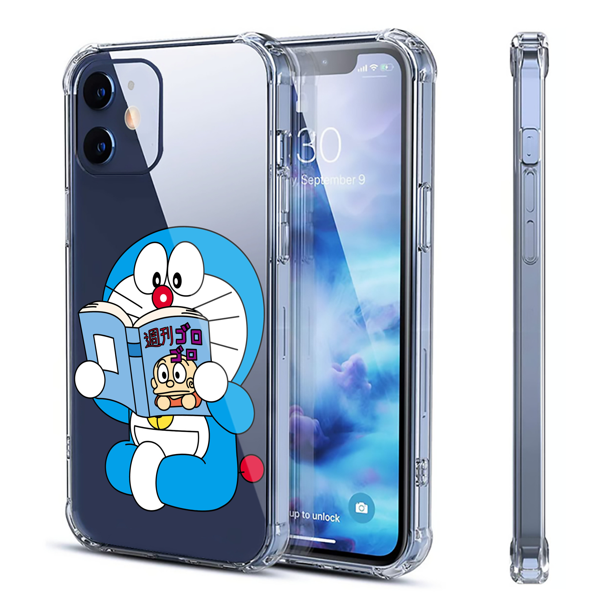 （画像用） ドラえもん Doraemon 【iPhone 12シリーズ対応】透明スマホケース（クリアソフトケース）